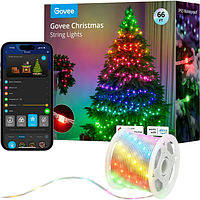 Гірлянда Smart LED Govee H70C2 Christmas Light RGB, IP65, 20 м, кабель прозорий (H70C23D1)