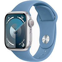 Смарт-часы Apple Watch Series 9 41mm Silver Aluminum Case with Blue Sport Band S/M (MR903) Витрина Внутрішня