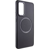 TPU чехол Bonbon Metal Style with MagSafe для Samsung Galaxy A34 5G | С магнитным кольцом Черный / Black