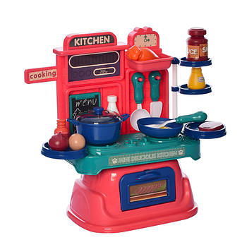 Дитячий ігровий кухонний набір на 27 предметів 8056WB Ігрова кухонна плита з посудом та продуктами