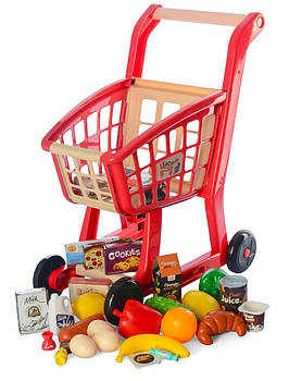 Дитячий ігровий набір на 41 предмет 668-100 Ігровий набір Візок для супермаркету з продуктами