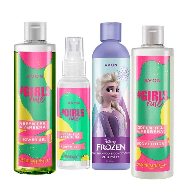 Набір для дівчаток AVON 4 в 1 Набір для підлітків Girls Rule з ароматом зеленого чаю