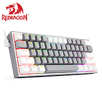 Ігрова механічна клавіатура Redragon Fizz K617 з підсвічуванням RGB, для ПК (Дротова, компактна) Red Switch