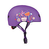 Захисний шолом micro — фіолетовий із квітами (52-56 cm, m), фото 5