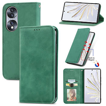 Чохол-книжка Skin Feel Leather Wallet для Honor 90 Green