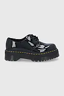 Urbanshop com ua Шкіряні туфлі Dr. Martens 1461 Quad колір чорний 26647001-Black.Pate РОЗМІРИ ЗАПИТУЙТЕ