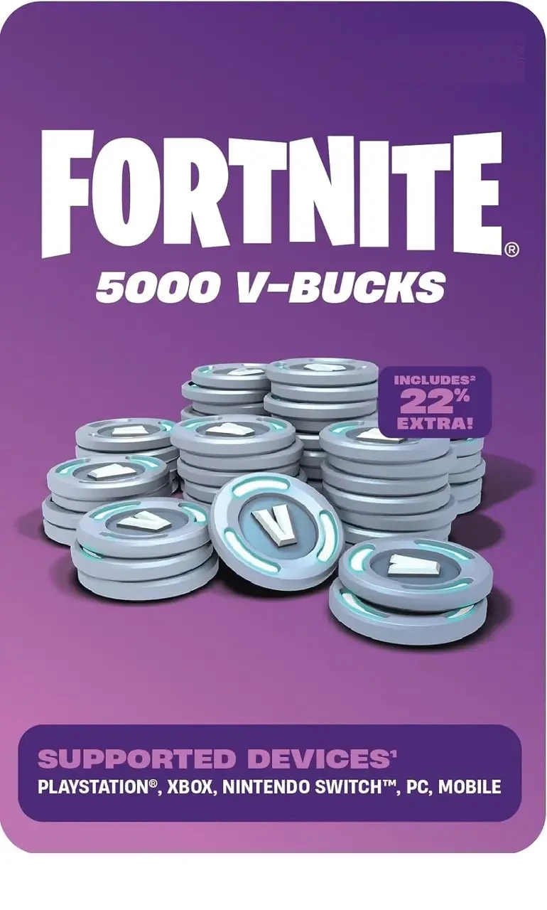 Fortnite 5000 V-Bucks Gift Card EPIC|XBOX|PS (ID#1950675613), цена: 1999 ?,  купить на Prom.ua