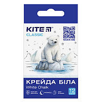 Мел белый круглый 12 шт Classic Kite K-079-12