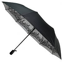 Зонт полуавтомат женский TheBest F713 на 9 спиц с внутренним рисунком Черный UP, код: 8060043