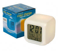 Часы хамелеон CX 508 с термометром, будильником и подсветкой 512485Rea