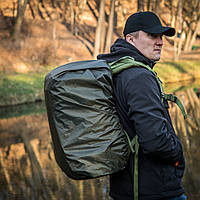 Накидка від дощу на рюкзак 60л Олива дощовик-чохол M-Tac Rain Cover LARGE OLIVE 519029Rea