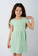 Трикотажное платье для девочек 3-4, оливковый