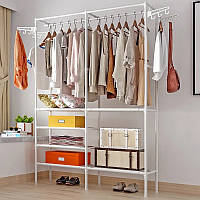 Напольная вешалка-стойка для одежды RIAS Walking Wardrobe 150х60х40см White (3_04685)