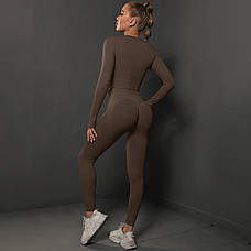 Лосини з ефектом пуш-ап S, Коричневий Chocolate, фото 5