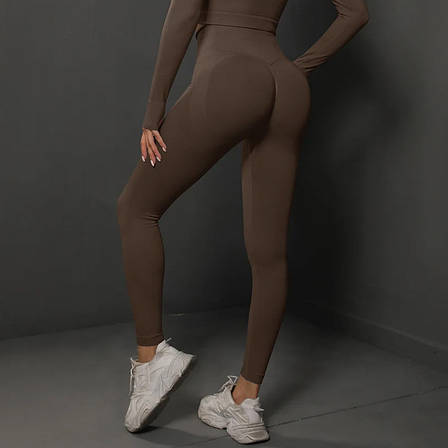 Лосини з ефектом пуш-ап M, Коричневий Chocolate, фото 1