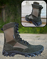 Военные водонепроницаемые берцы оливковые мужские берцы прошиты и проклеены из кожи военная обувь для ВСУ 45