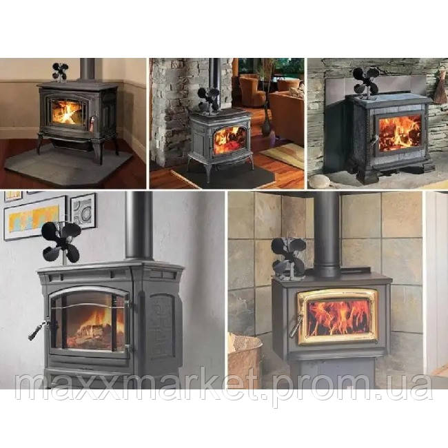 Вентилятор для печей и топок на тепловой энергии Voda Eco Fan Mini Stove Black ZR, код: 8239129 - фото 2 - id-p2180270196