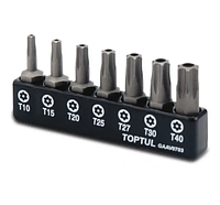 Набір біт 7пр. TORX T10-T40 1/4" з отвіром GAAV0703 Toptul - Топ Продаж!