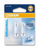 Автолампа ук. OSRAM 6438-02B C5W 28mm 12V SV8.5-8 10X2 Blister UP, код: 6720703