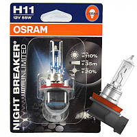 Автолампа OSRAM H11 64211NBU-01B Night Breaker Unlimited 55W 12V PGJ19-2 10X1 Blister UP, код: 7414380