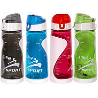 Бутылка для воды "Цилиндр прозрачная" с держателем пластик 0,5л 6907. Минимальный заказ 1 упаковка (1 штука)