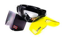 Тактические баллистические защитные очки маска Global Vision США с 3 линзами UV400 + антизапотевание Anti-Fog