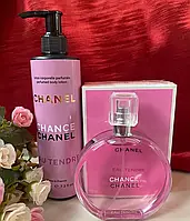 Набор Chanel Chance Eau Tendre Духи 100 ml + Парфюмированный лосьон 200 ml