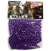 Пластиковые пульки (шарики) для детского оружия Colorplast 1-153 6 мм 500 шт Фиолетовый QT, код: 8357325