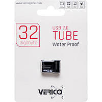 Флешка Verico USB 32Gb Tube Black 602337. Минимальный заказ 1 упаковка (1 штука)