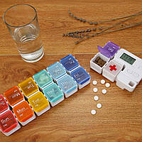 Таблетниця електронна з таймером Pill Box органайзер для таблеток на 7 днів — коробочка для таблеток (NS)
