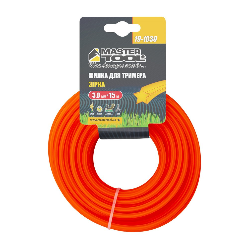 Жилка для тримера MASTERTOOL ЗІРКА 3,00 мм 15 м 19-1030