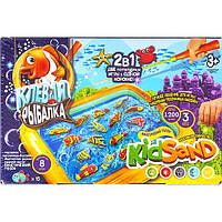 Игра большая "Клевая рыбалка и "Кинетический песок" KRKS-01-01 ДТ-KП-03-32. Минимальный заказ 1 упаковка (1