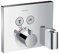 Наружная часть смесителя термостата с держателем для душа HANSGROHE Shower Select 15765000 2 UP, код: 8406500