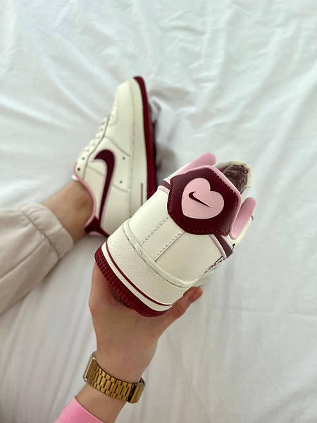Nike air force 1 07 white bordeaux best sale