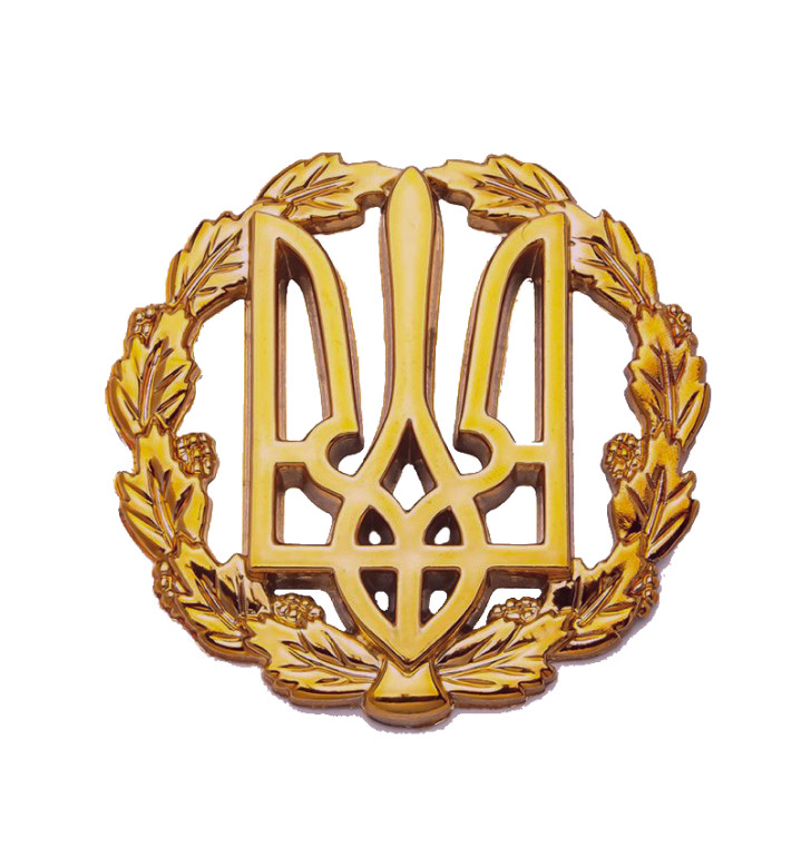 Кокарда на берет (беретний знак) ЗСУ (золотиста). Пластик