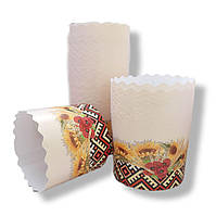 Бумажные формы для выпечки оптом 70*65 Вышиванка
