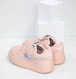 Дитячі легкі рожеві кросівки на липучках для дівчинки 29 розмір 17 см, фото 2