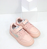 Дитячі легкі рожеві кросівки на липучках для дівчинки 28 розмір 16 см, фото 4