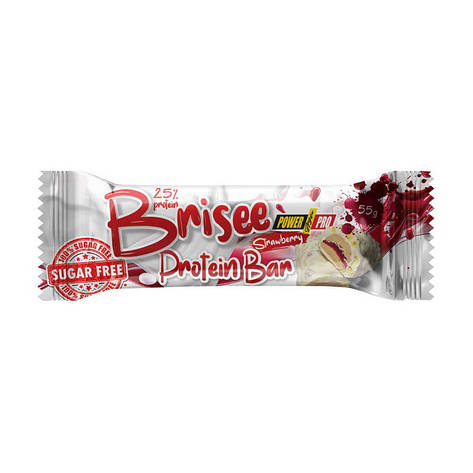 Brisee Protein Bar 25% sugar free (55 g, strawberry), фото 1