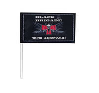 Флаг в авто 72 бригады "Black Brigade" на черном