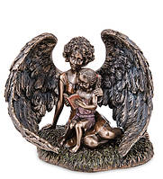 Статуэтка Veronese Ангел хранитель 11х14 см 1907264 бронзовое покрытие полистоуна