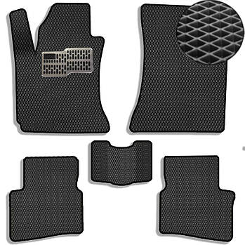 Килимки в салон EVA для Kia Ceed 2006-2012 з підп'ятником Чорні-Чорний кант 5 шт.