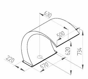 Водоспад FitStar Rondo Midi (620x500 мм) з насосом 2.6 кВт морська вода, фото 2