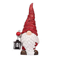 Новорічна декоративна фігура Novogod&lsquo;ko "Дід Мороз в ковпаку з ліхтариком", 54 см