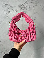 Женская сумка Miu Miu (розовая) роскошная удобная повседневная сумочка AS544