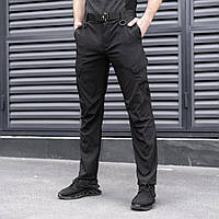 Черные мужские штаны карго весна-лето повседневные молодежные удобные стильные спортивные штаны с карманами M