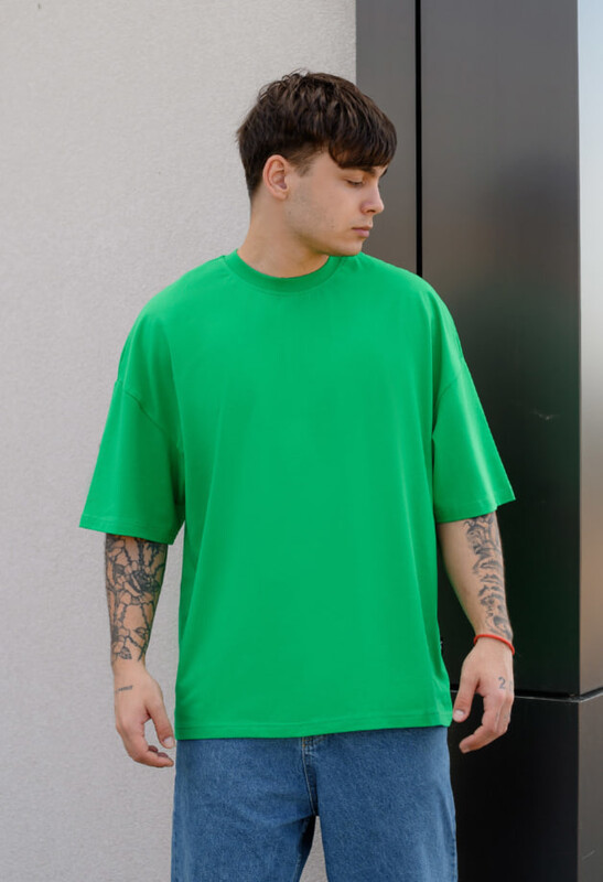 Зелена оверсайз футболка Staff green basic oversize