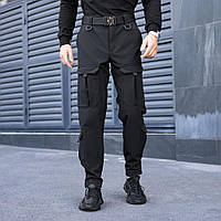 Карго штаны мужские черные на весну-осень удобные повседневные спортивные штаны модные для мужчин парней
