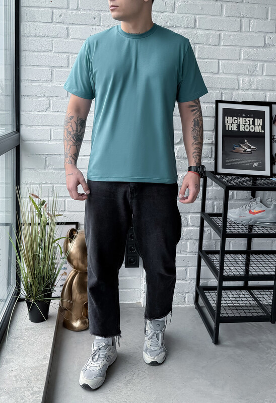 Синьо-бірюзова футболка Staff blue turquoise basic, фото 1
