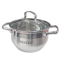 Кастрюля с крышкой Vezzer VZ12141R-16C 16 см 1.5 л серебристая o